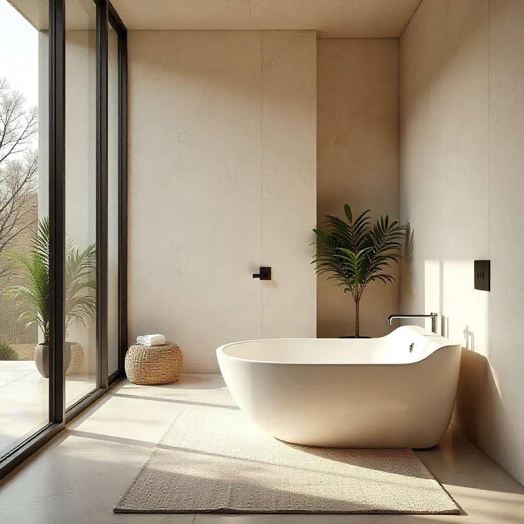 Modern roller blinds in contemporary setting